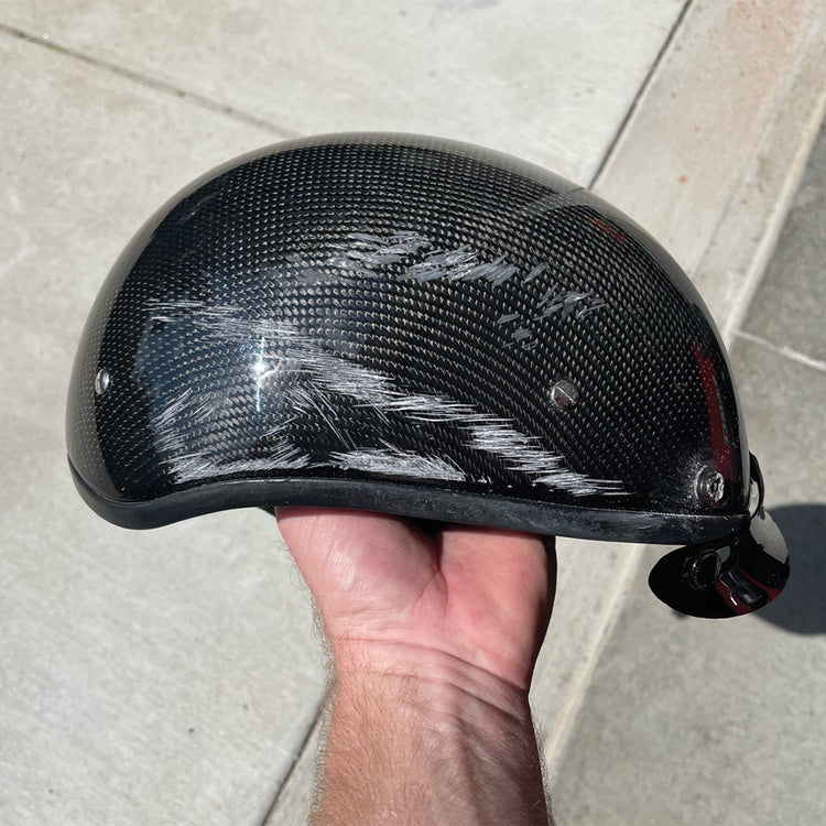 D.O.T. Carbon Fiber 1/2 Shell Motorcycle Helmet