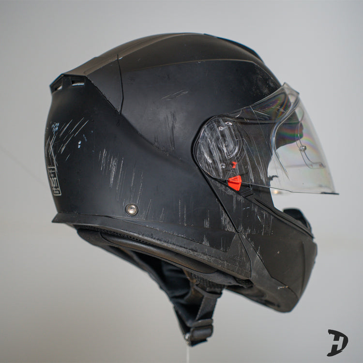 D.O.T. Dull Black Modular Motorcycle Helmet (Glide)