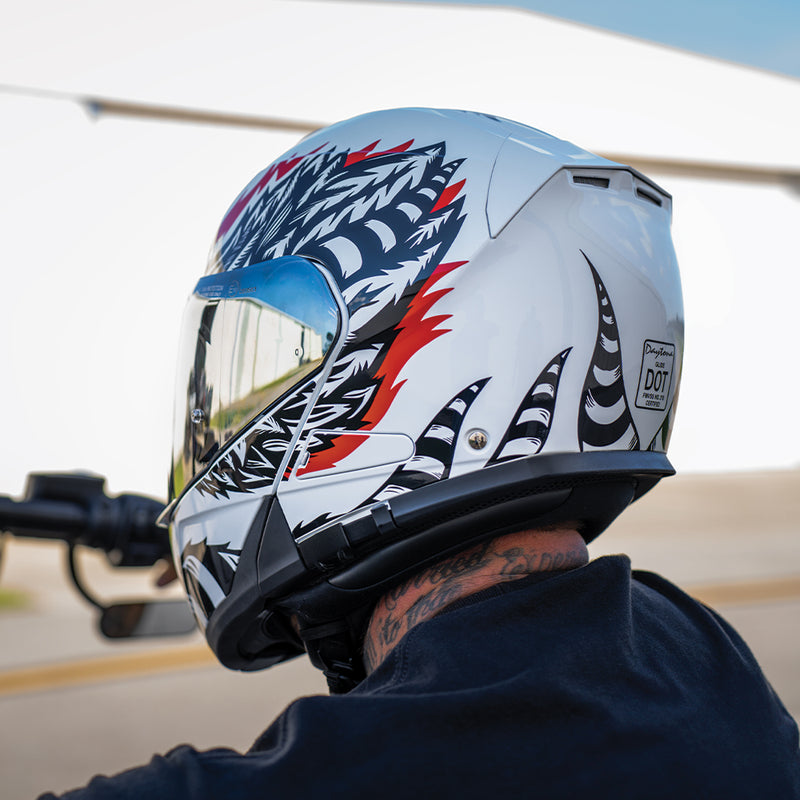 Load image into Gallery viewer, Daytona Glide Modular Motorcycle Helmet - DOT Approved, Bluetooth Ready, Dual Visor, Men/Women/Youth - W/ Phoenix