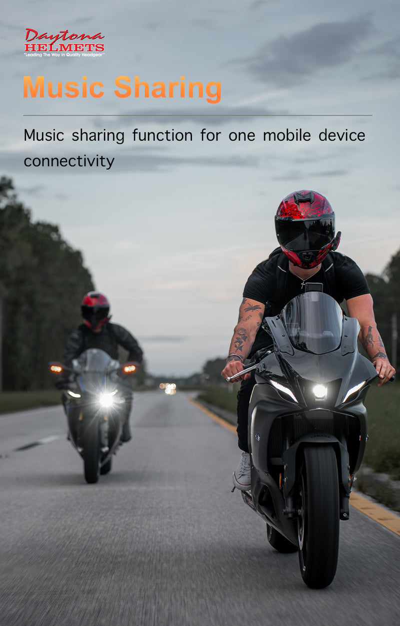 Load image into Gallery viewer, Daytona Helmets Motorcycle Bluetooth Headset - Motorcycle Communication System For All Types of Helmets - 2