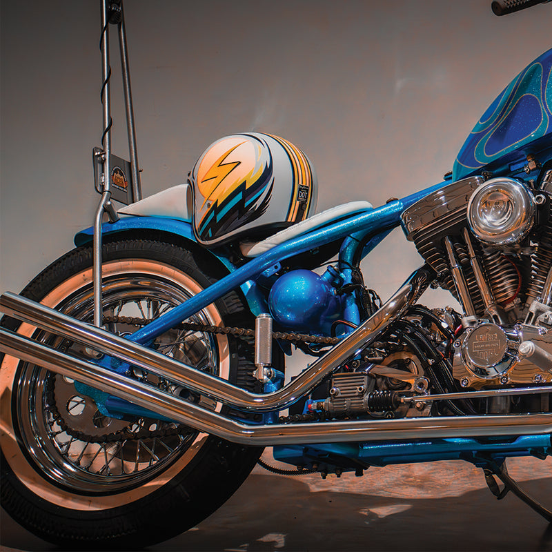 Load image into Gallery viewer, DOT Approved Daytona Cruiser Open Face Motorcycle Helmet - Men, Women & Youth - With Visor & Graphics - W/ Lightning