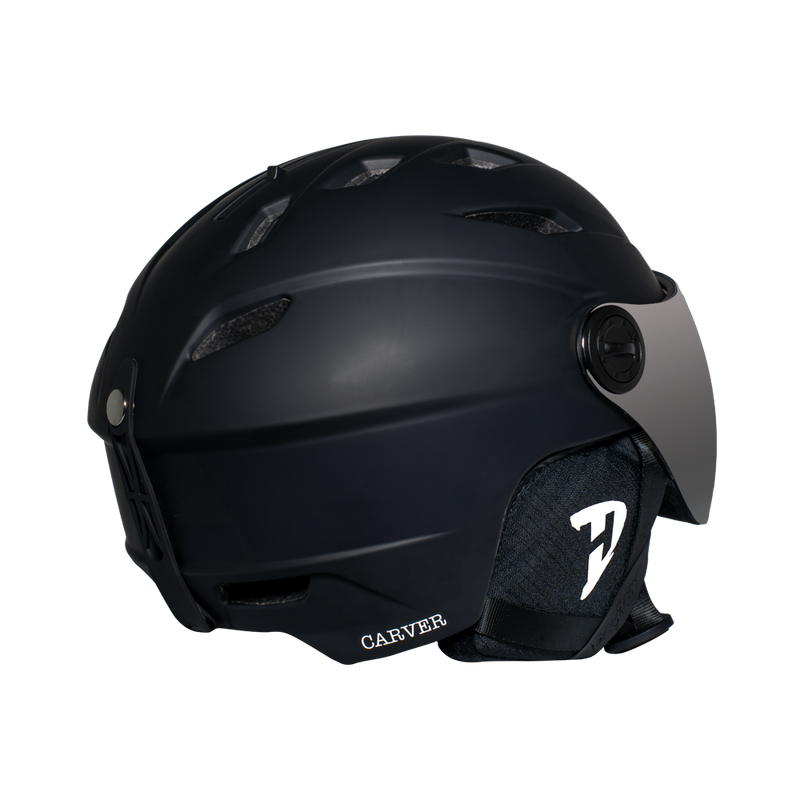 Load image into Gallery viewer, Daytona Carver Ski Helmet - Adjustable Ski Helmet for Men, Women & Youth - Dull Black with Anti-Fog Visor