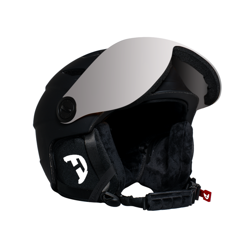 Load image into Gallery viewer, Daytona Carver Ski Helmet - Adjustable Ski Helmet for Men, Women & Youth - Dull Black with Anti-Fog Visor