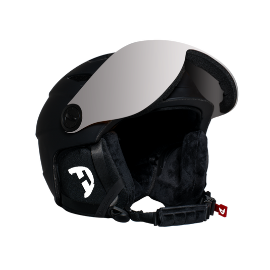 Daytona Ski Helmet - Snowboard Helmet with Anti-Fog Visor - Adjustable Ski Helmet for Men, Women & Youth - Dull Black