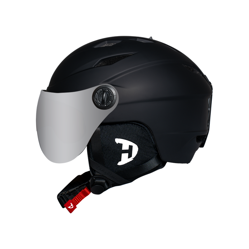 Load image into Gallery viewer, Daytona Carver Ski Helmet - Adjustable Ski Helmet for Men, Women & Youth - Dull Black with Anti-Fog Visor