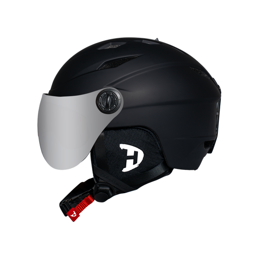 Daytona Carver Ski Helmet - Adjustable Ski Helmet for Men, Women & Youth - Dull Black with Anti-Fog Visor