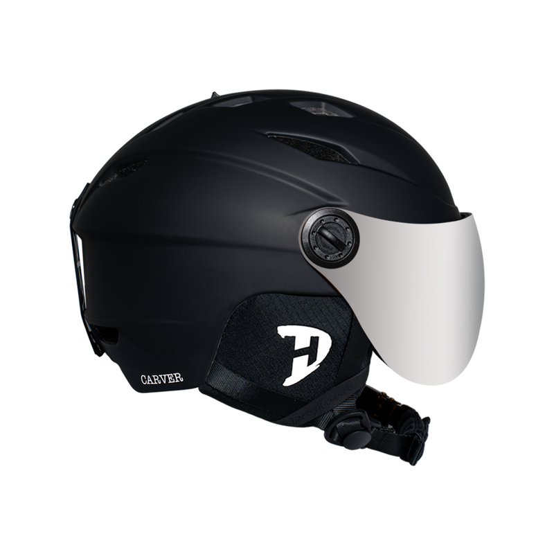 Load image into Gallery viewer, Daytona Carver Ski Helmet - Adjustable Ski Helmet for Men, Women & Youth - Dull Black with Anti-Fog Visor