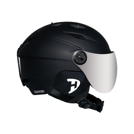 Daytona Ski Helmet - Snowboard Helmet with Anti-Fog Visor - Adjustable Ski Helmet for Men, Women & Youth - Dull Black