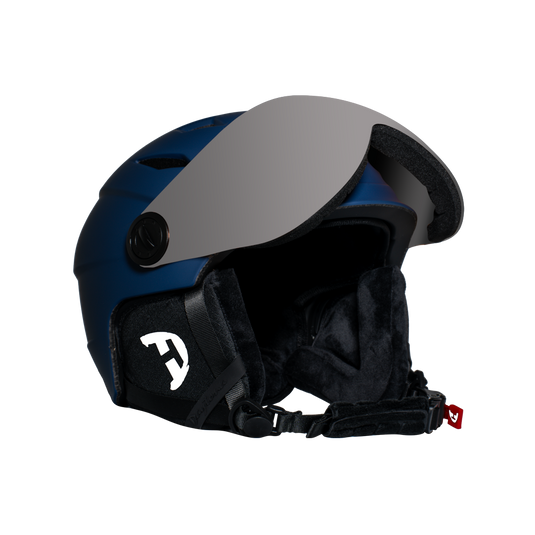 Daytona Carver Ski Helmet - Adjustable Ski Helmet for Men, Women & Youth - Dull Blue with Anti-Fog Visor