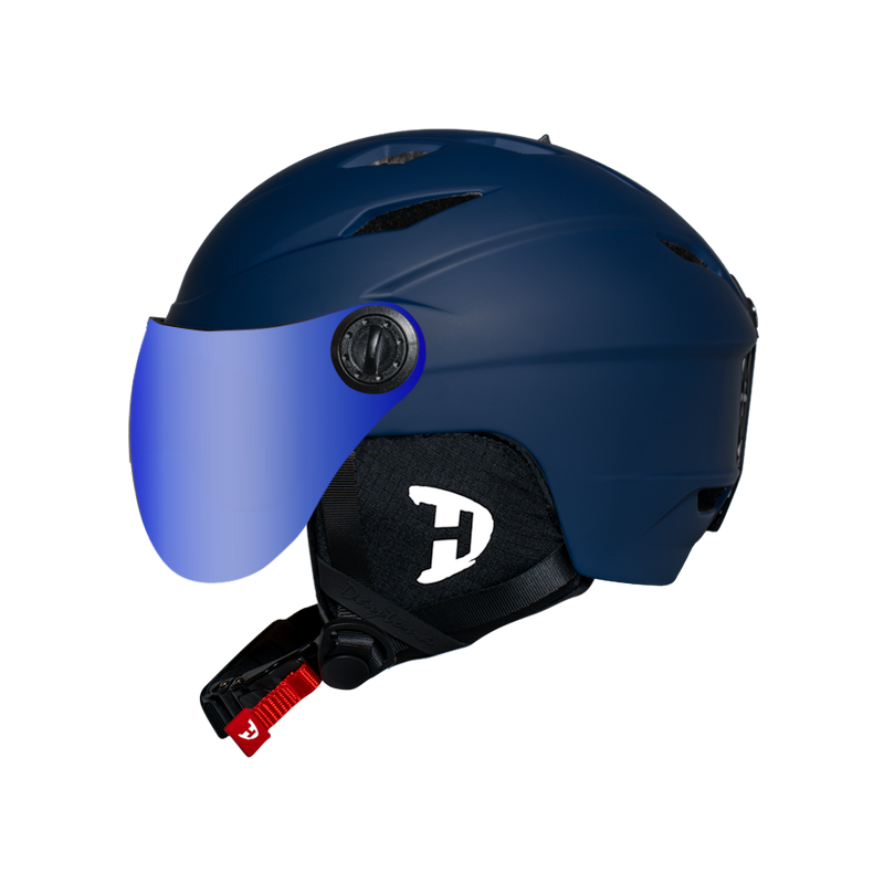 Load image into Gallery viewer, Daytona Carver Ski Helmet - Adjustable Ski Helmet for Men, Women & Youth - Dull Blue with Anti-Fog Visor