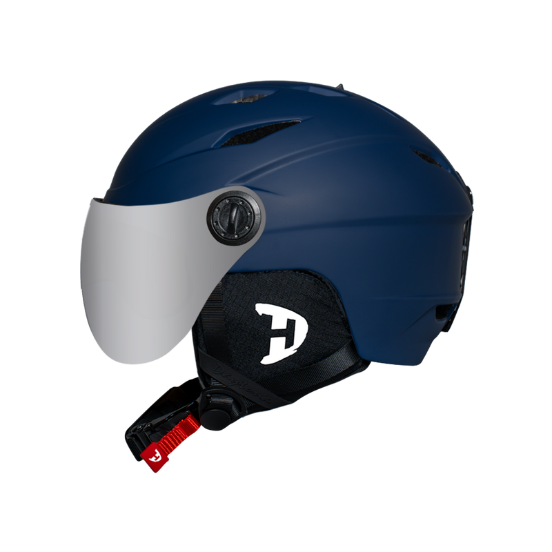 Load image into Gallery viewer, Daytona Carver Ski Helmet - Adjustable Ski Helmet for Men, Women & Youth - Dull Blue with Anti-Fog Visor
