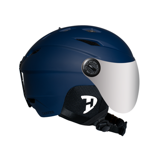 Daytona Carver Ski Helmet - Adjustable Ski Helmet for Men, Women & Youth - Dull Blue with Anti-Fog Visor