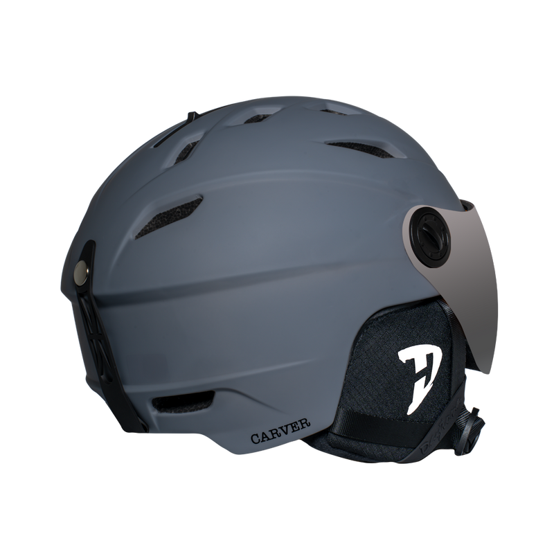Load image into Gallery viewer, Daytona Carver Ski Helmet - Adjustable Helmet for Men, Women & Youth - Dull Grey with Anti-Fog Visor