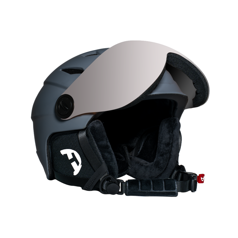 Load image into Gallery viewer, Daytona Carver Ski Helmet - Adjustable Helmet for Men, Women & Youth - Dull Grey with Anti-Fog Visor