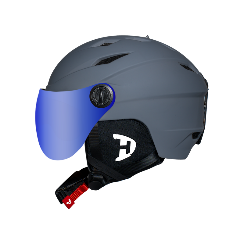 Load image into Gallery viewer, Daytona Carver Ski Helmet - Adjustable Helmet for Men, Women & Youth - Dull Grey with Anti-Fog Visor