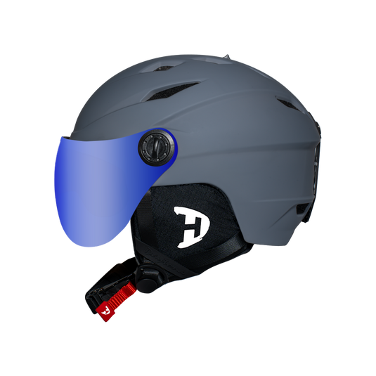 Daytona Carver Ski Helmet - Adjustable Helmet for Men, Women & Youth - Dull Grey with Anti-Fog Visor