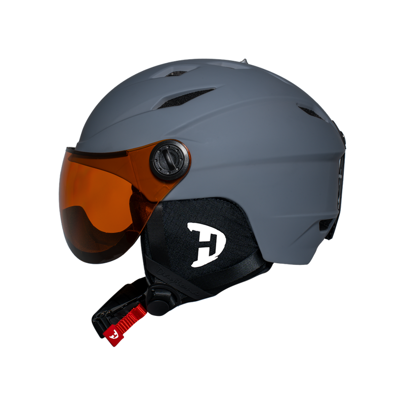 Load image into Gallery viewer, Daytona Carver Ski Helmet - Adjustable Helmet for Men, Women & Youth - Dull Grey with Anti-Fog Visor