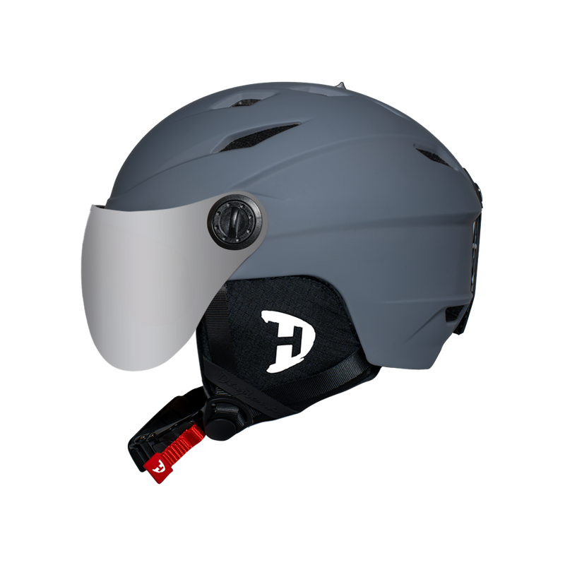 Load image into Gallery viewer, Daytona Carver Ski Helmet - Adjustable Helmet for Men, Women & Youth - Dull Grey with Anti-Fog Visor