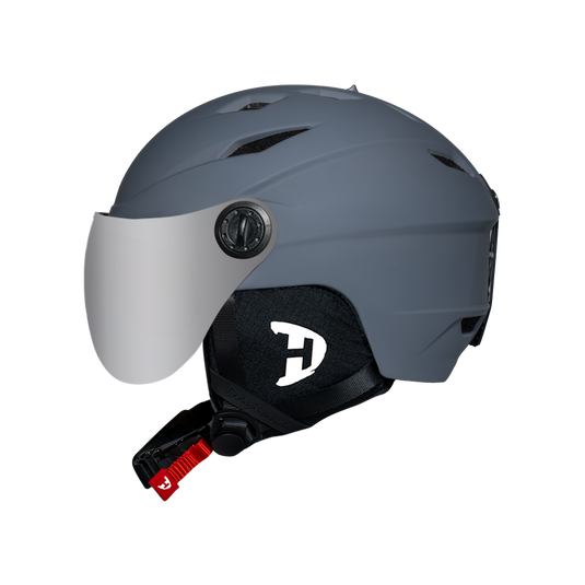 Daytona Carver Ski Helmet - Adjustable Helmet for Men, Women & Youth - Dull Grey with Anti-Fog Visor