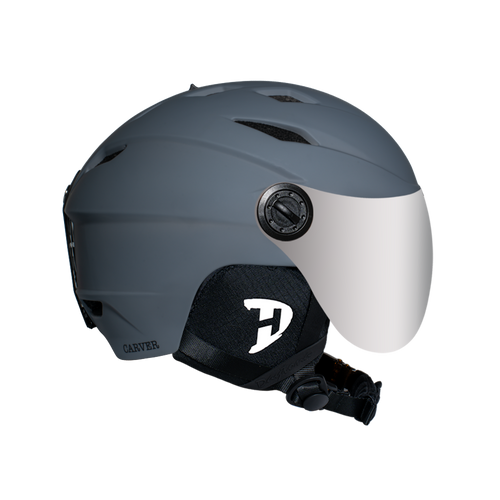 Daytona Ski Helmet - Snowboard Helmet with Anti-Fog Visor - Adjustable Ski Helmet for Men, Women & Youth - Dull Grey