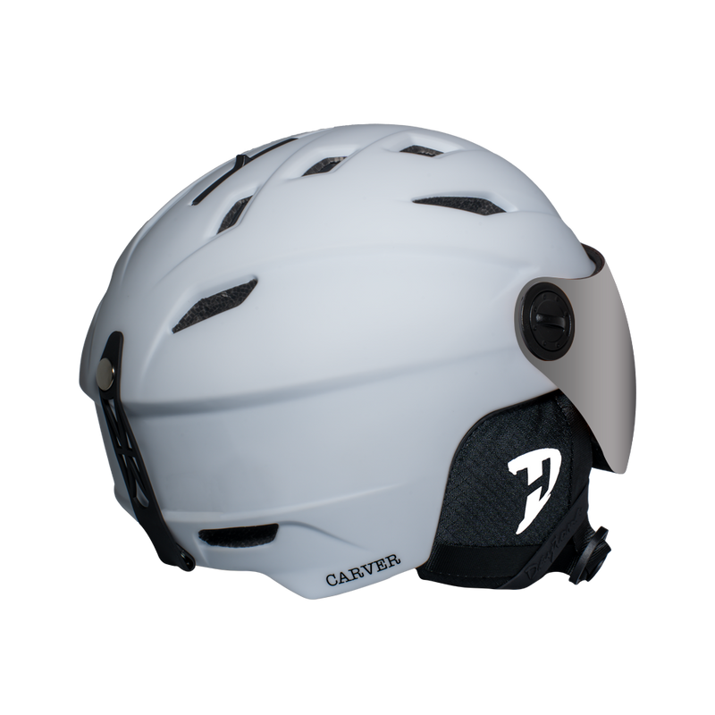 Load image into Gallery viewer, Daytona Carver Ski Helmet - Adjustable Ski Helmet for Men, Women & Youth - Dull Chalk White with Anti-Fog Visor