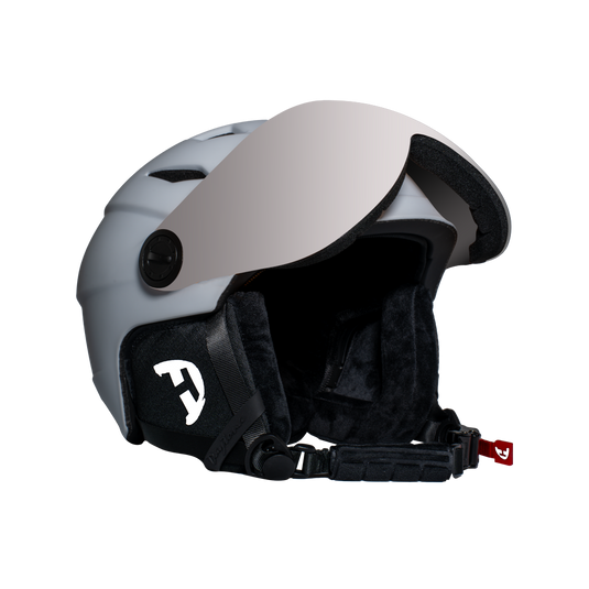 Daytona Ski Helmet - Snowboard Helmet with Anti-Fog Visor - Adjustable Ski Helmet for Men, Women & Youth - Dull Chalk White