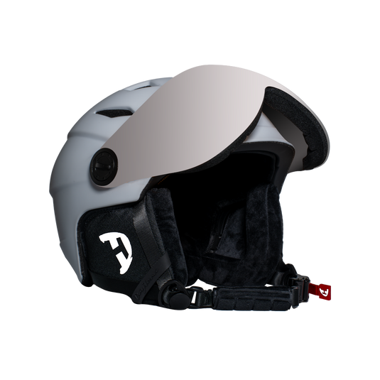 Daytona Carver Ski Helmet - Adjustable Ski Helmet for Men, Women & Youth - Dull Chalk White with Anti-Fog Visor