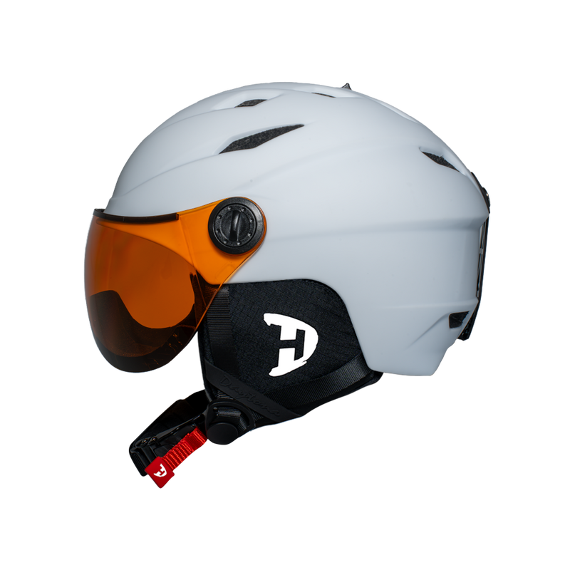 Load image into Gallery viewer, Daytona Carver Ski Helmet - Adjustable Ski Helmet for Men, Women & Youth - Dull Chalk White with Anti-Fog Visor