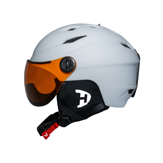 Daytona Carver Ski Helmet - Adjustable Ski Helmet for Men, Women & Youth - Dull Chalk White with Anti-Fog Visor