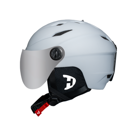 Daytona Carver Ski Helmet - Adjustable Ski Helmet for Men, Women & Youth - Dull Chalk White with Anti-Fog Visor