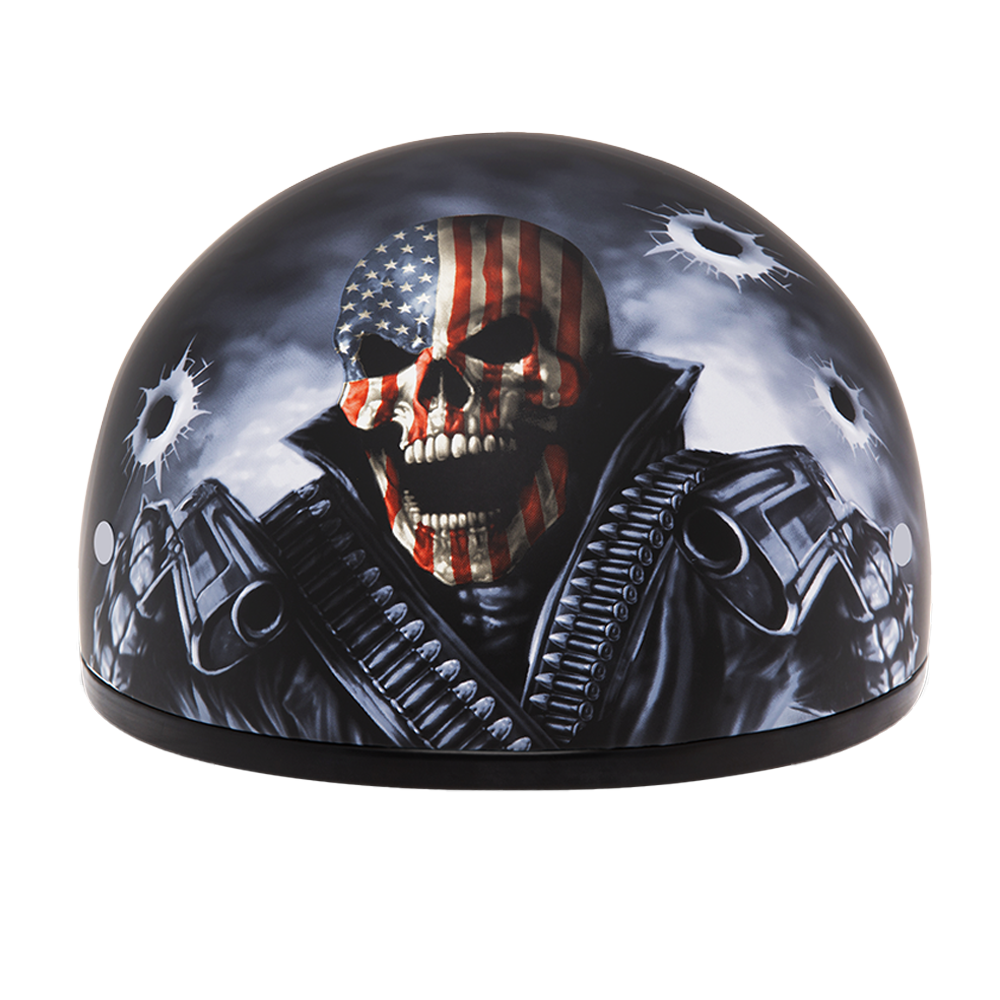 cool half helmet motorcycle Daytona Helmets Motorcycle Half Helmet Skull Cap, Large, Black, Come Get 'Em