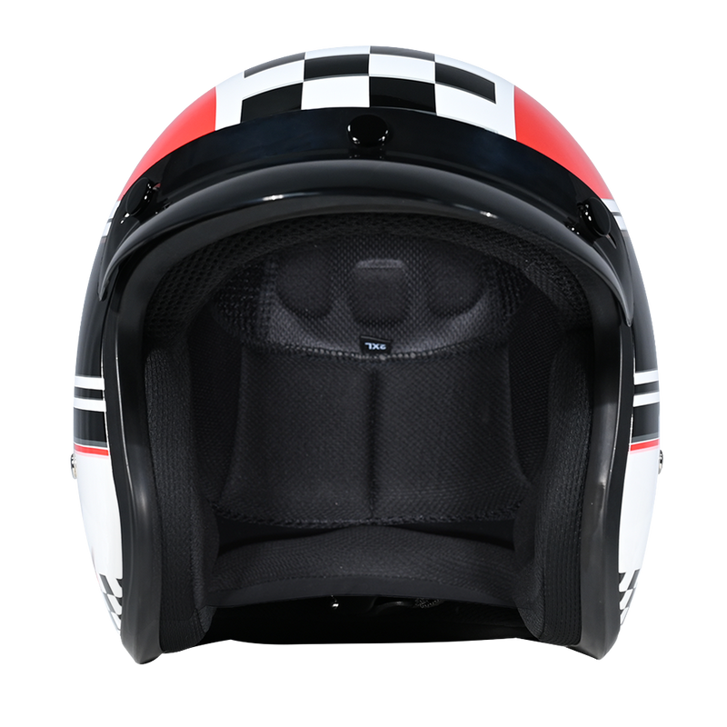 Load image into Gallery viewer, DOT Approved Daytona Cruiser Open Face Motorcycle Helmet - Men, Women &amp; Youth - With Visor &amp; Graphics - W/ Daytona Classic
