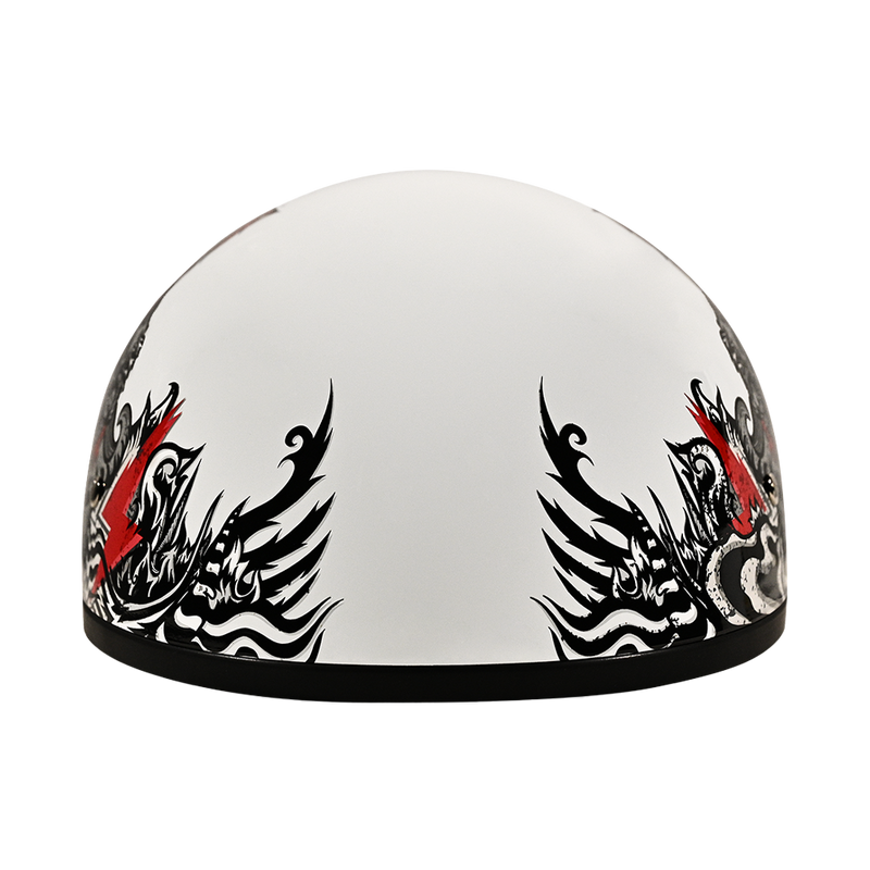 Load image into Gallery viewer, DOT Approved Daytona Motorcycle Half Face Helmet - Skull Cap Graphics for Men, Scooters, ATVs, UTVs &amp; Choppers - W/ Rockin&#39; Reaper
