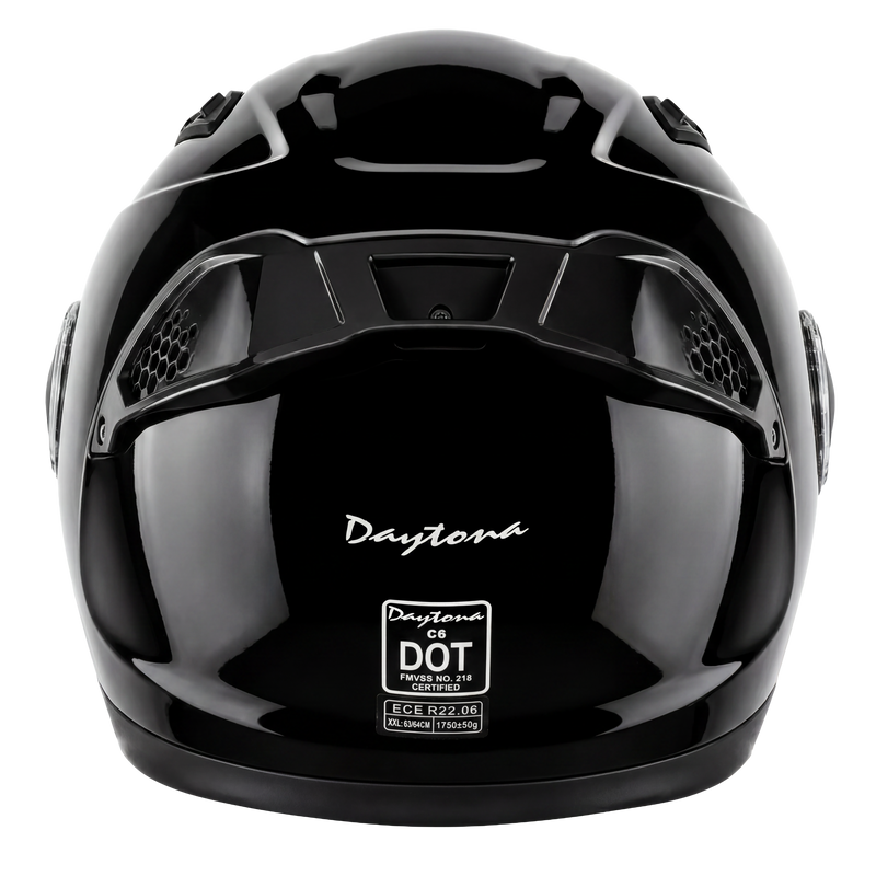 Load image into Gallery viewer, D.O.T. & ECE Daytona C6- Hi-Gloss Black