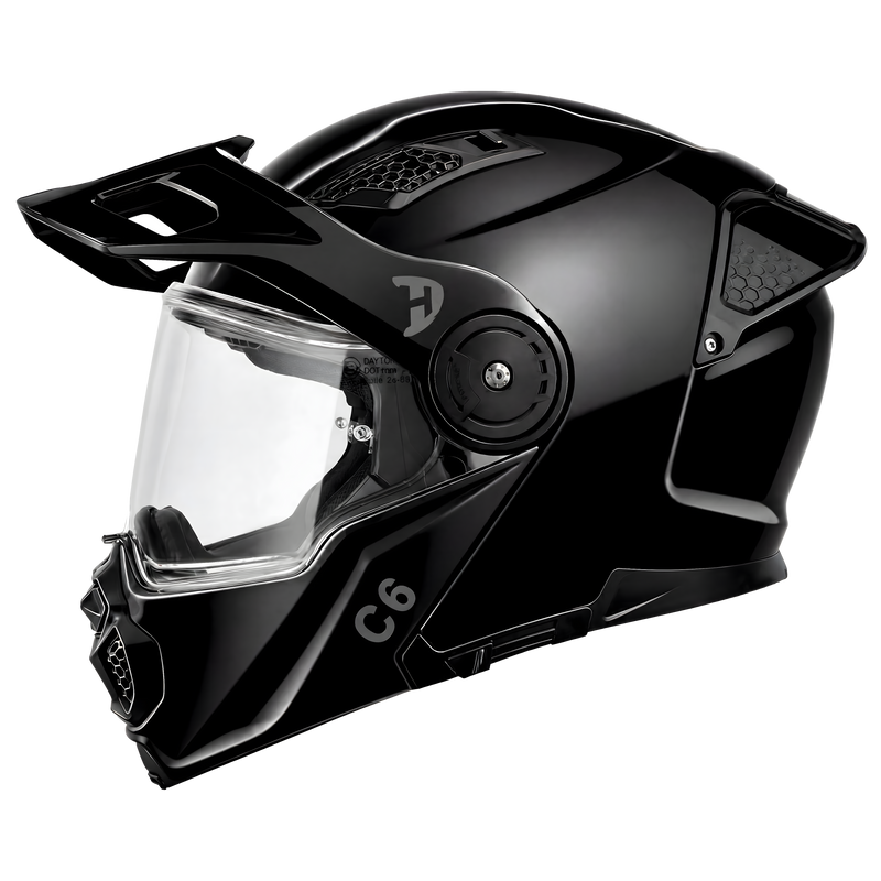 Load image into Gallery viewer, D.O.T. & ECE Daytona C6- Hi-Gloss Black