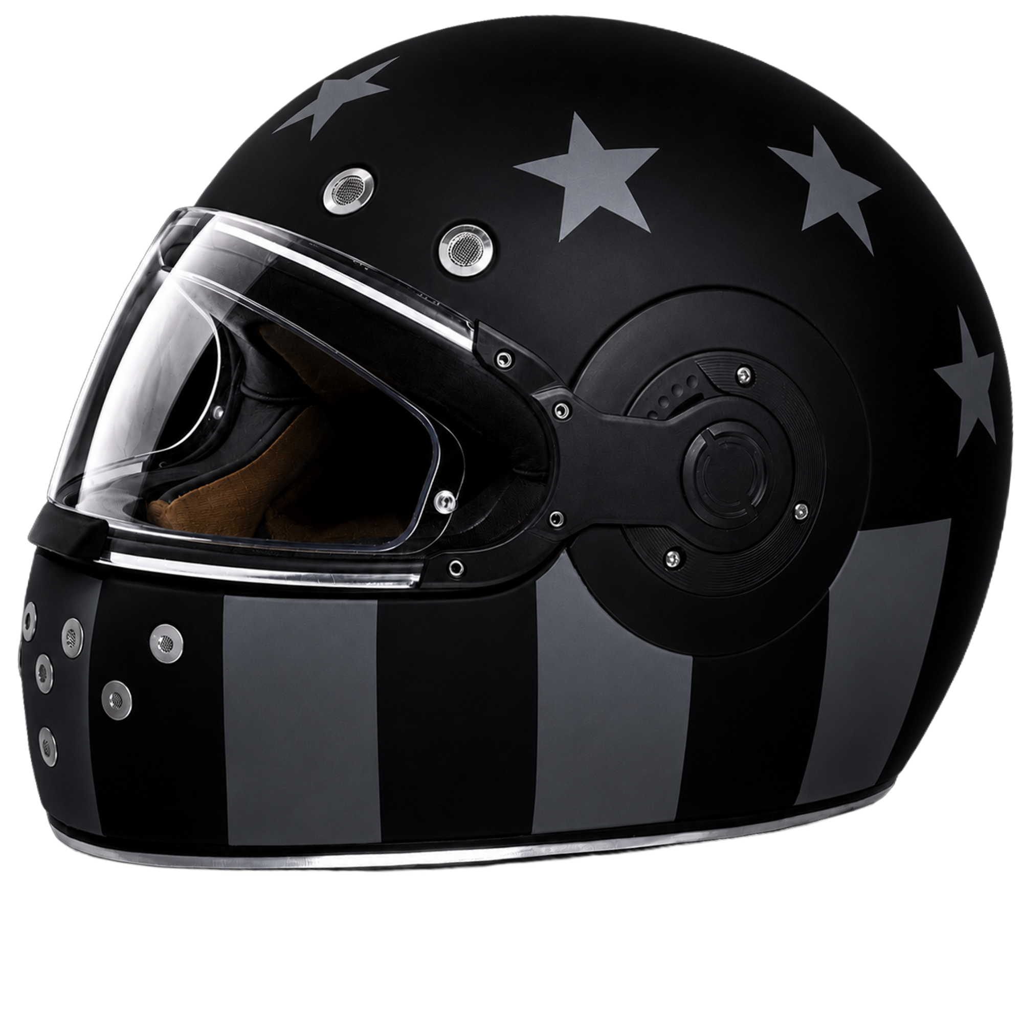 black white motorcycle helmet Hot Leathers Tribal Skull Cap Half DOT Approved HLT68 Motorcycle Helmet Mohawk - Black