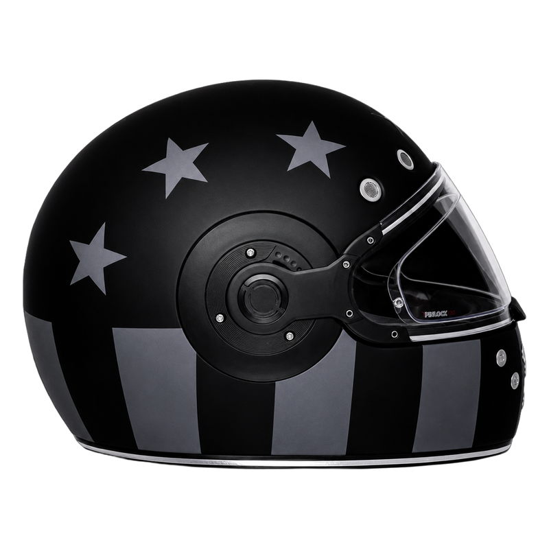 Load image into Gallery viewer, DOT Daytona Retro Full Face Motorcycle Helmet: Vintage Style for Men, Women, & Youth - W/ Captain America Stealth