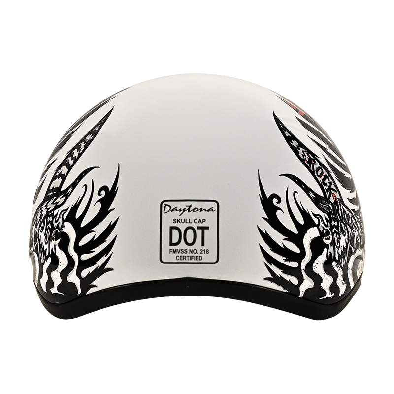 Load image into Gallery viewer, DOT Approved Daytona Motorcycle Half Face Helmet - Skull Cap Graphics for Men & Women, Scooters, ATVs, UTVs & Choppers - W/ Rockin' Reaper