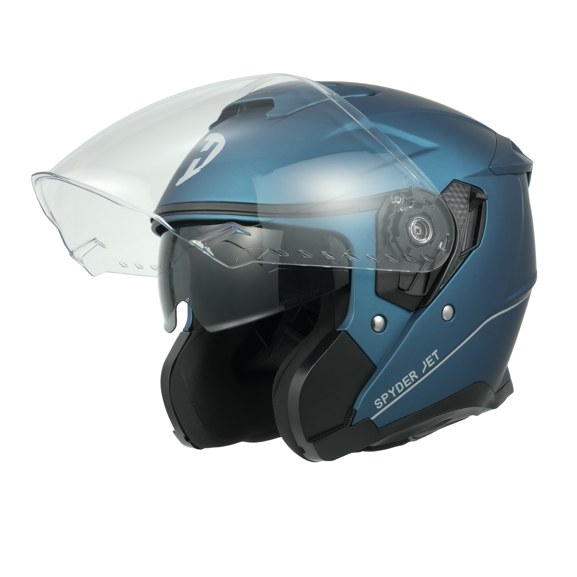 ☆☆jmkt2☆☆DAYTONA DT01‐E1 D.O.T. & ECE Daytona Spyder Jet- Dull Blue – Daytona Helmets