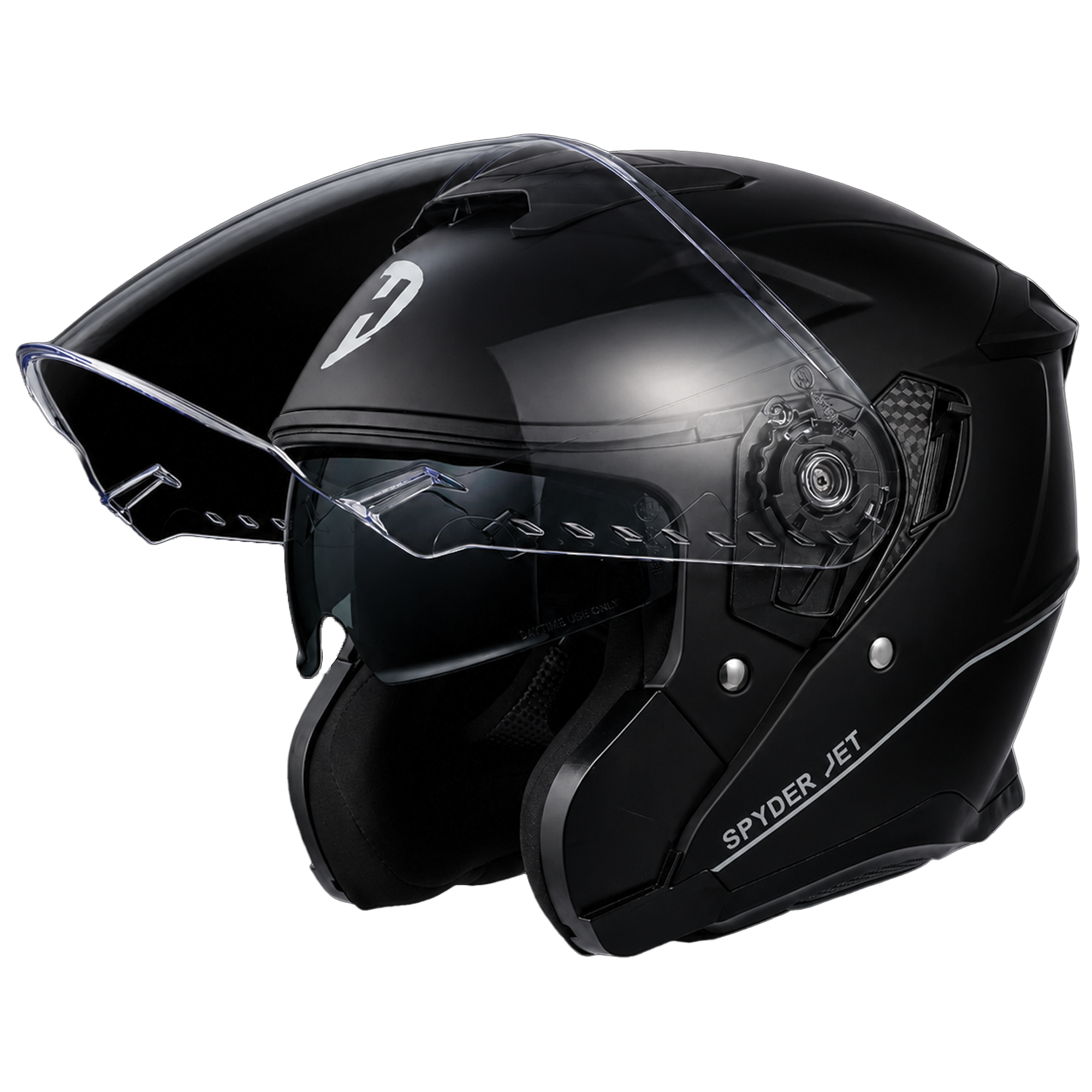 double pane ece motorcycle helmet Daytona Spyder Jet- Dull Black D.O.T. & ECE approved