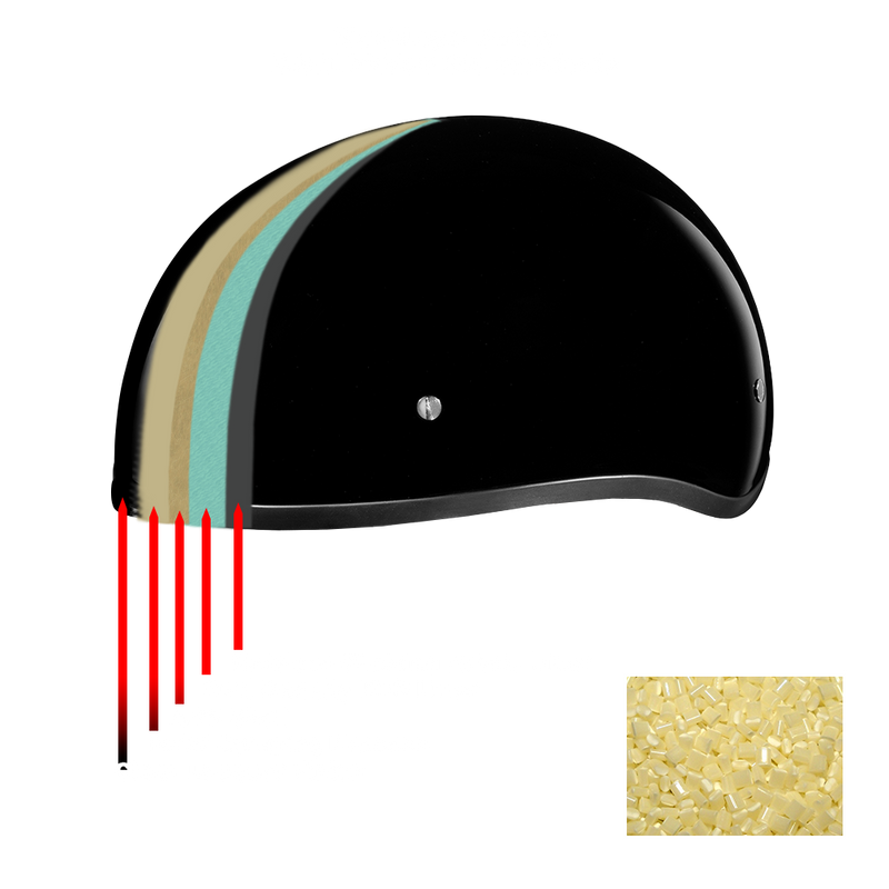 Load image into Gallery viewer, D.O.T. Daytona Skull Cap Jr.- Hi-Gloss Black
