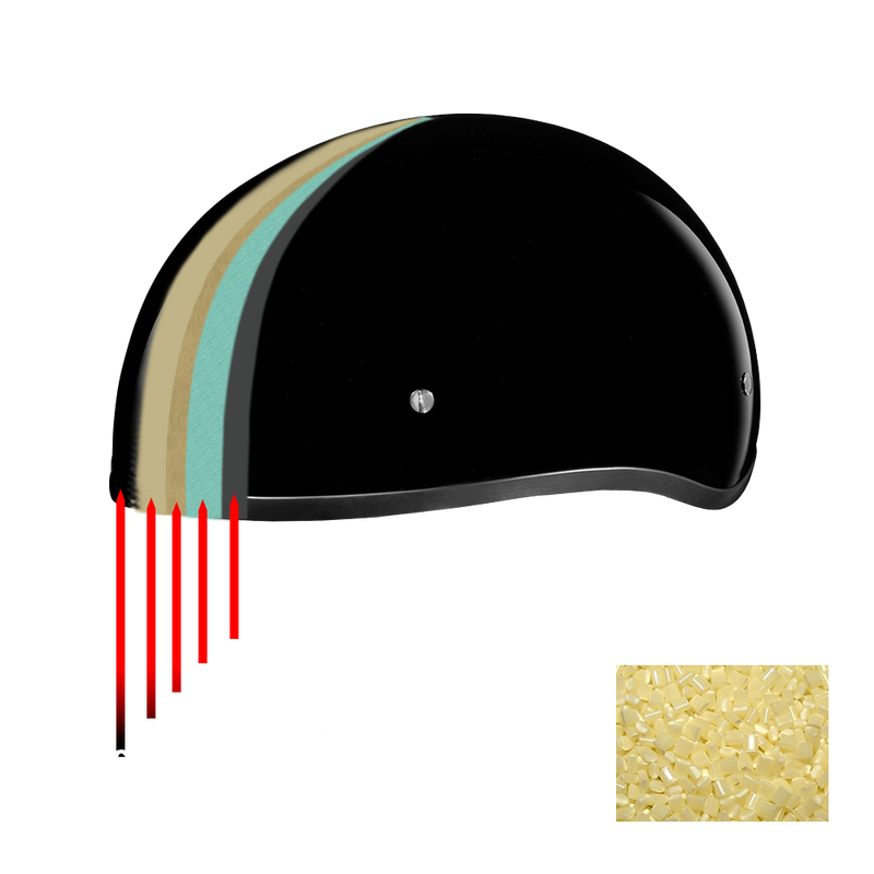 Load image into Gallery viewer, DOT Approved Daytona Motorcycle Half Face Helmet - Skull Cap Graphics for Men &amp; Women, Scooters, ATVs, UTVs &amp; Choppers - W/ Barbed Roses
