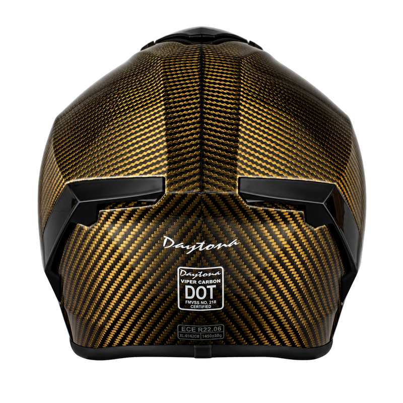 Load image into Gallery viewer, D.O.T. & ECE Daytona Viper- Gold Carbon Fiber