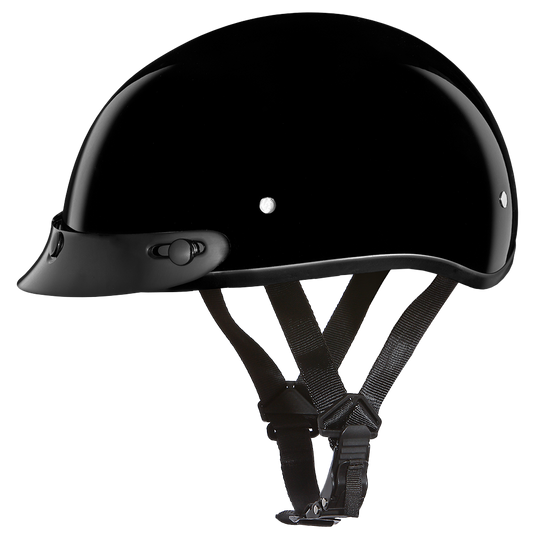 D.O.T. DAYTONA SKULL CAP JR.- HI-GLOSS BLACK
