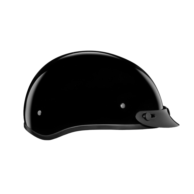 Load image into Gallery viewer, D.O.T. Daytona Skull Cap Jr.- Hi-Gloss Black