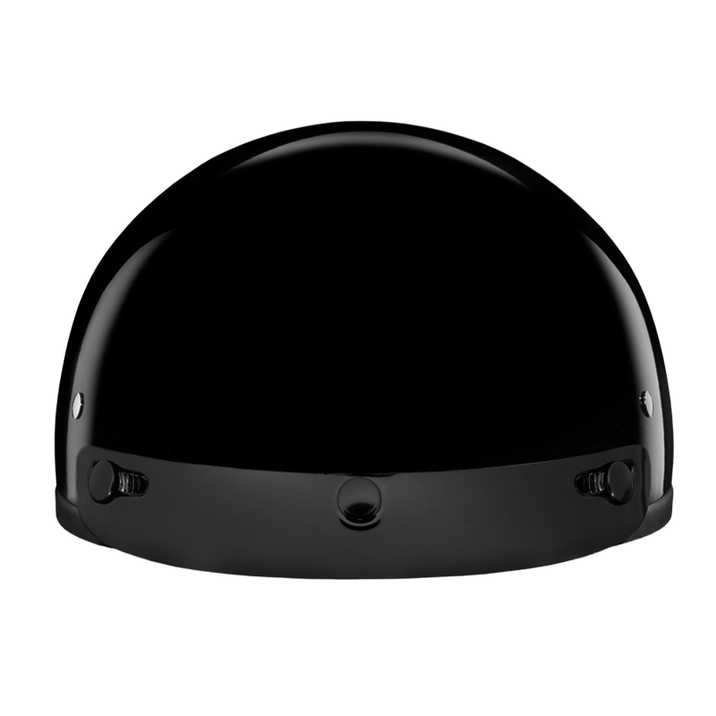Load image into Gallery viewer, D.O.T. Daytona Skull Cap Jr.- Hi-Gloss Black