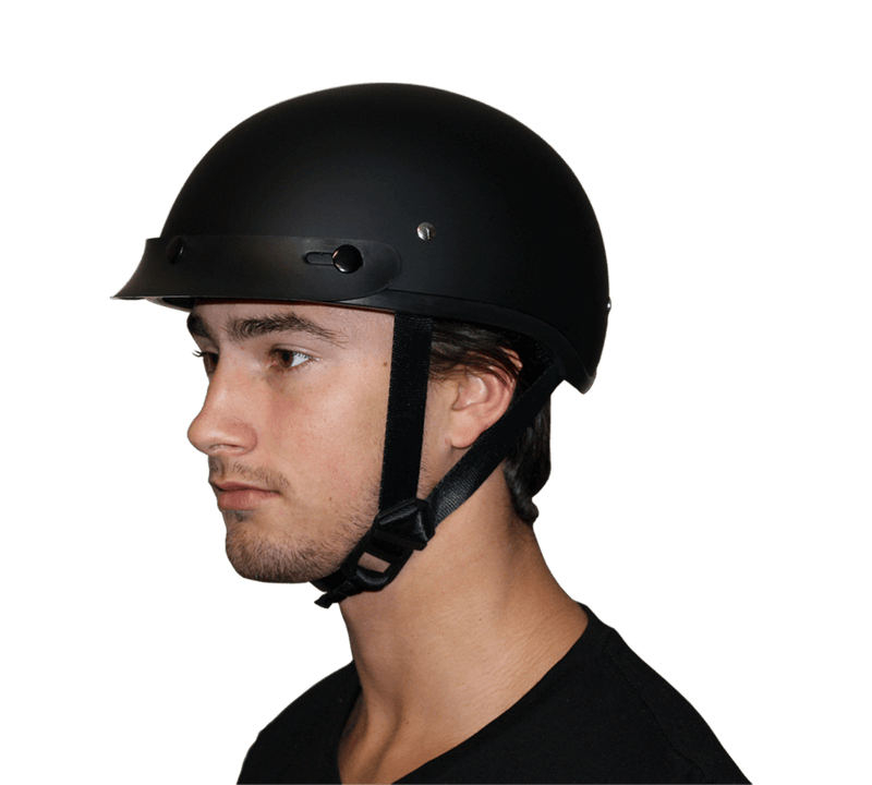 Load image into Gallery viewer, DOT Approved Daytona Motorcycle Half Face Helmet - Skull Cap Graphics for Men, Scooters, ATVs, UTVs &amp; Choppers - W/ Freedom 2.0
