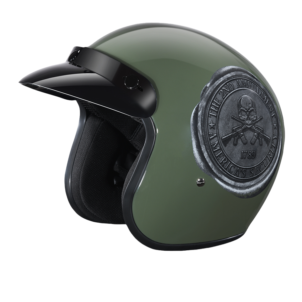 Daytona Cruiser 2nd Amendment Seal Motorcycle Helmet, XL