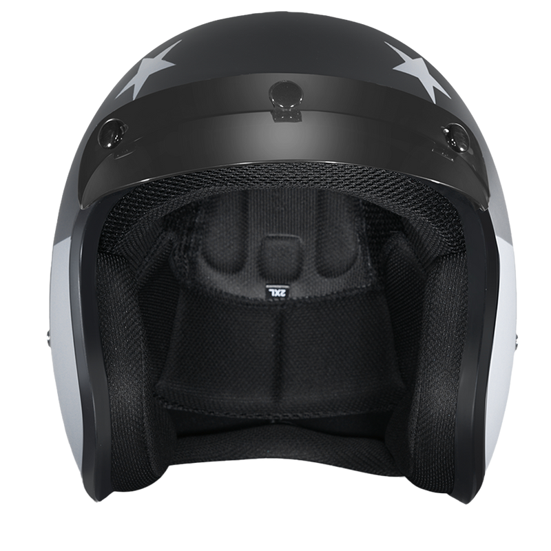 Load image into Gallery viewer, DOT Approved Daytona Cruiser Open Face Motorcycle Helmet - Men, Women & Youth - With Visor & Graphics - W/ Captain America Stealth