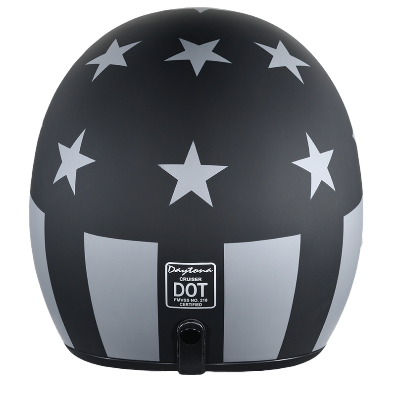 Load image into Gallery viewer, DOT Daytona Cruiser Open Face Motorcycle Helmet - Men, Women &amp; Youth - With Visor &amp; Graphics - W/ Captain America Stealth
